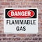 Signmission Flammable Gas Danger Sign, Plastic, 14in W x 10in L, 2PK OS-2PACK-DS-P-1014-L-1234 - alternate 4
